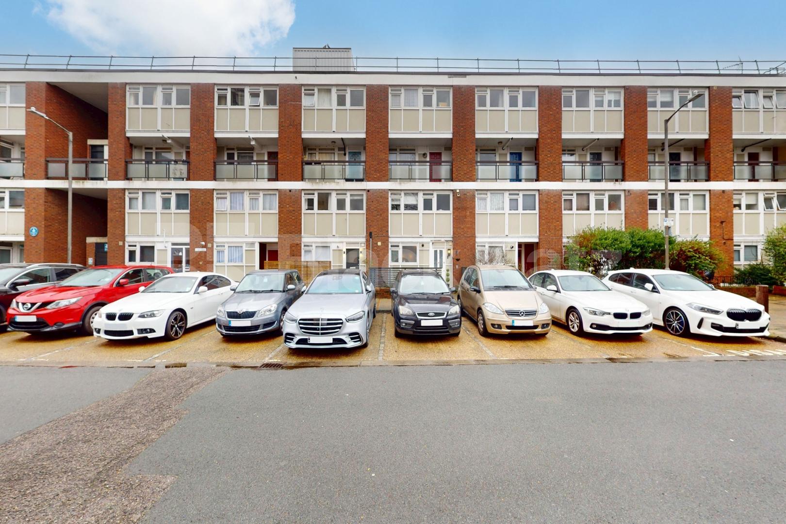 Mid-Century duplex apartment on the top two floors (Second and third).  Maskelyne Close, Battersea